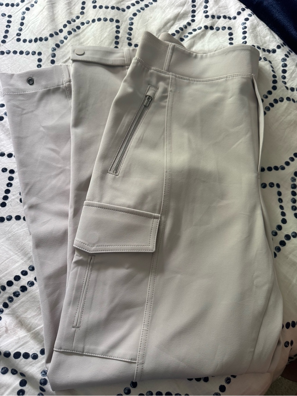 Athleta Endless Cargo Pants Abalone (bone color)